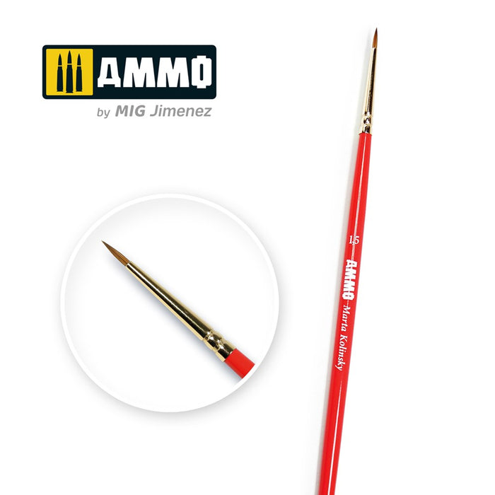 AMMO by Mig Jimenez A.MIG-8712 SIZE 1.5 AMMO MARTA KOLINSKY BRUSH