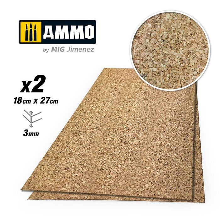 AMMO by Mig Jimenez A.MIG-8840 CREATE CORK Medium Grain (3mm) 2 pcs