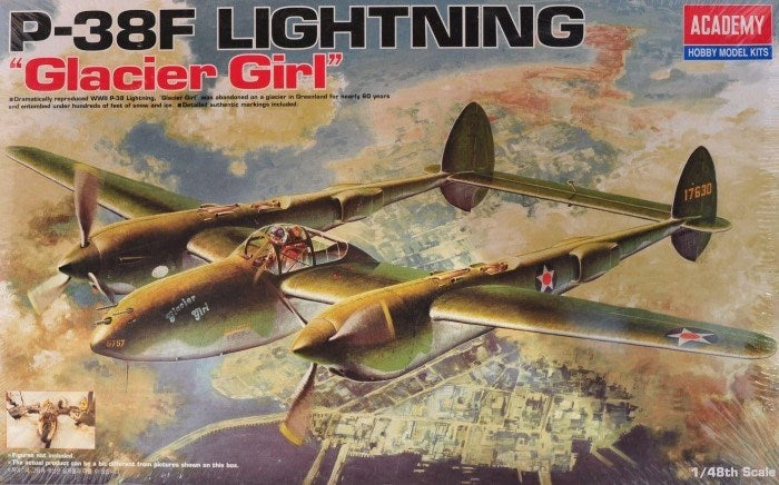 Academy 12208 1/48 P-38F LIGHTNING GLACIER GIRL