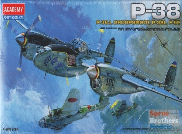 ACADEMY 12282 1/48 P-38 COMBINATION VERSION