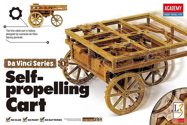 Academy 18129 Self-Propelling Cart - Da Vinci Series No. 1 (Snap Kit)