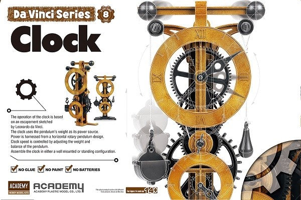 Academy 18150 Clock - Da Vinci Series No. 8 (Snap Kit)