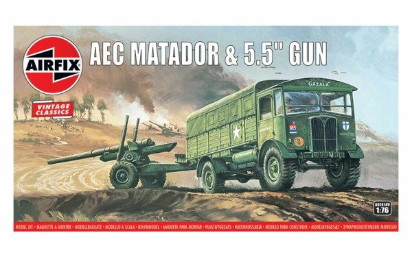 Airfix 01314V 1/76 Vintage Classics: AEC Matador and 5.5-Inch Gun