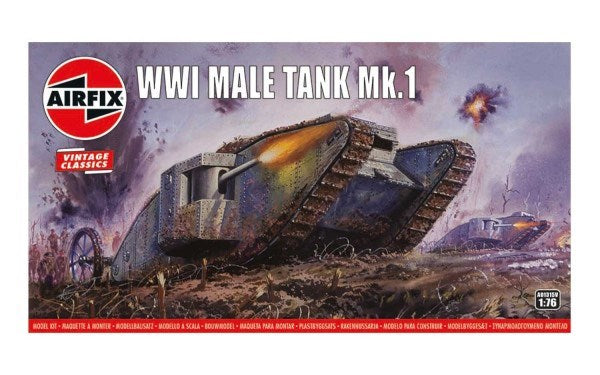Airfix 01315V 1/76 Vintage Classics: WWI Male Tank Mk I