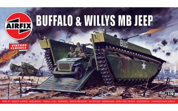 Airfix 02302V 1/76 Vintage Classics: Buffalo and Willys MB Jeep