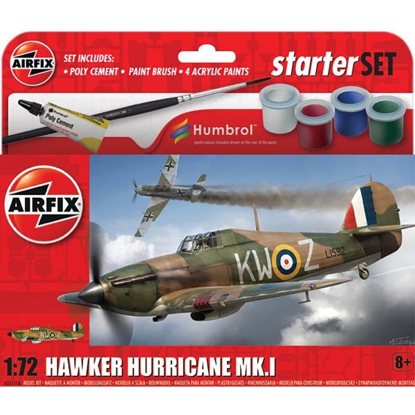 Airfix 55111A 1/72 Gift Set: Hawker Hurricane Mk I