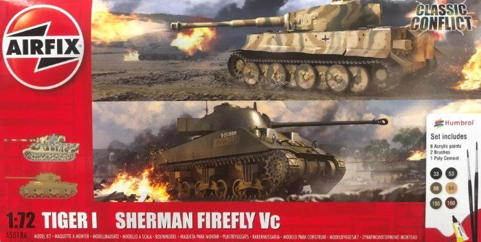 Airfix 50186 1/72 Classic Conflict: Tiger I vs. Sherman Firefly