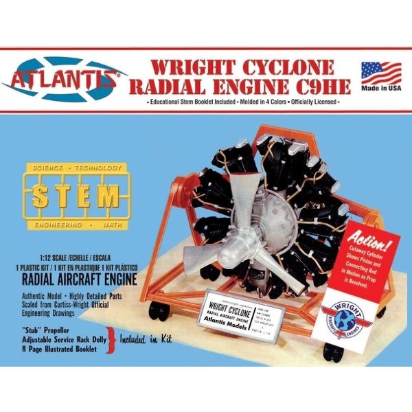 Atlantis Models M6052 1/12 Wright Cyclone Radial Engine C9HE