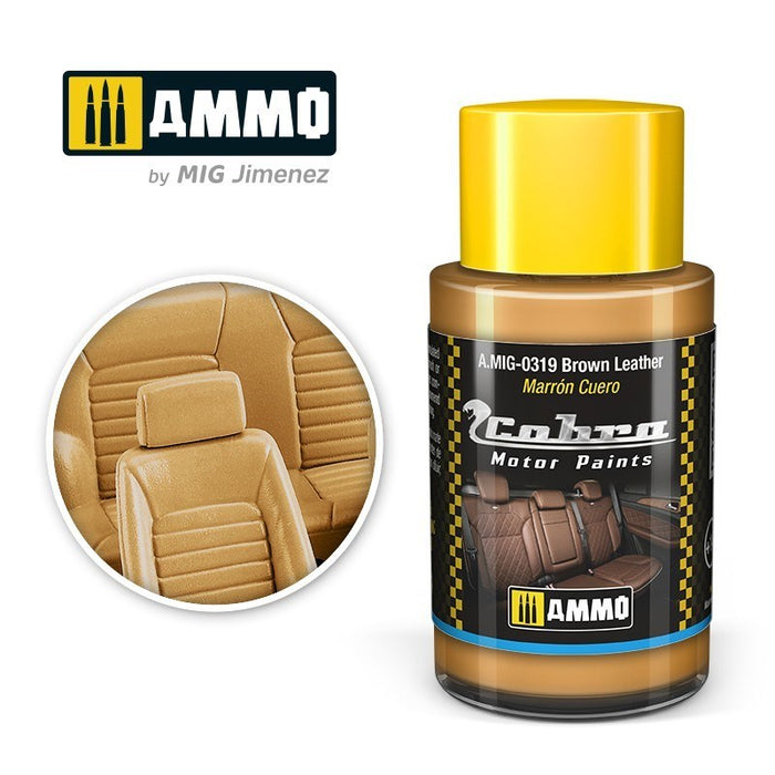 AMMO by Mig Jimenez A.MIG-0319 Cobra Motor Brown Leather Acrylic Paint