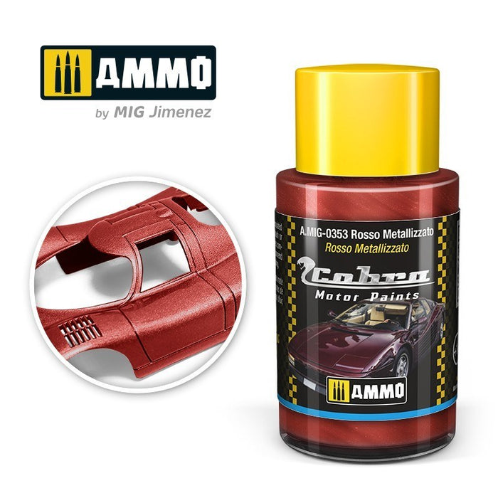 AMMO by Mig Jimenez A.MIG-0353 Cobra Motor Rosso Metallizzato Acrylic Paint