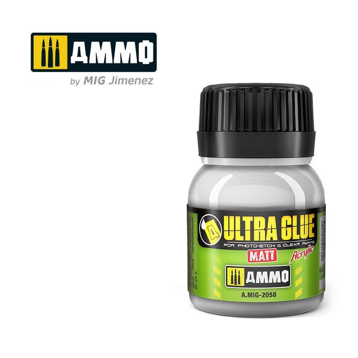 AMMO by Mig Jimenez A.MIG-2058 Ultra Glue Matt for Etch Clear Parts & More (Acrylic Waterbase Glue)