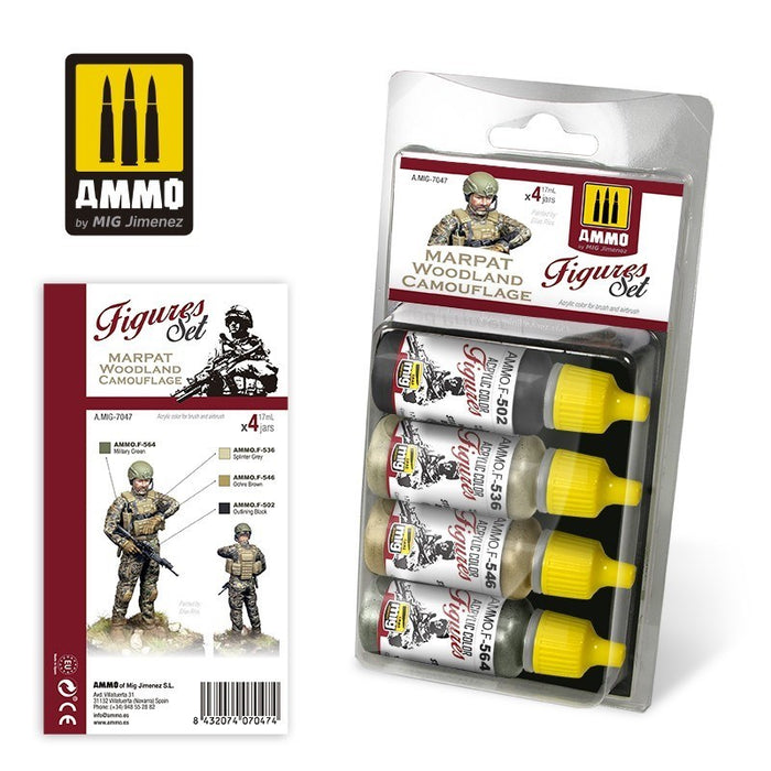 AMMO by Mig Jimenez A.MIG-7047 Marpat Woodland Camouflage Figures Set