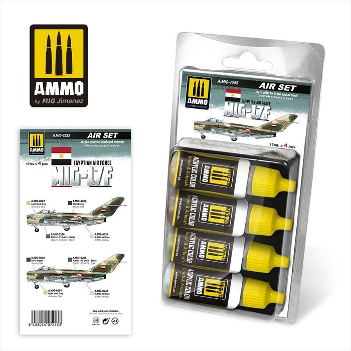 AMMO by Mig Jimenez A.MIG-7255 MIG-17F Egyptian Air Force Set