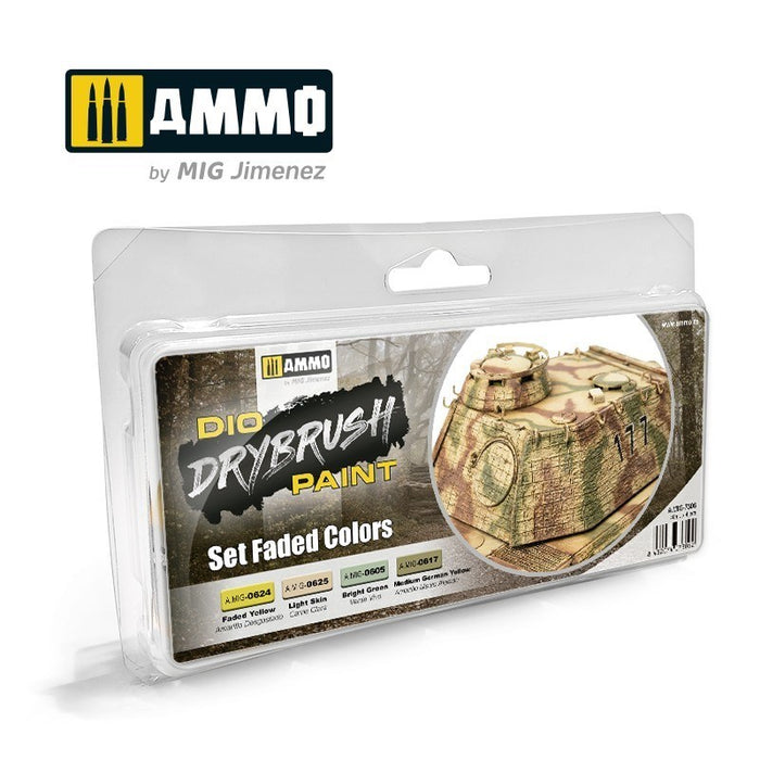 AMMO by Mig Jimenez A.MIG-7306 Drybrush Set Faded Colors