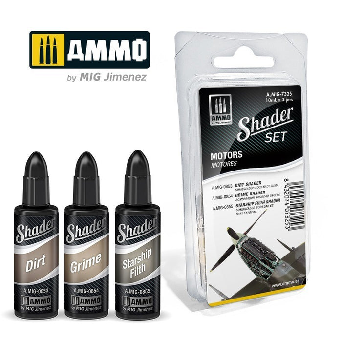 AMMO by Mig Jimenez A.MIG-7325 Shader Set Motors