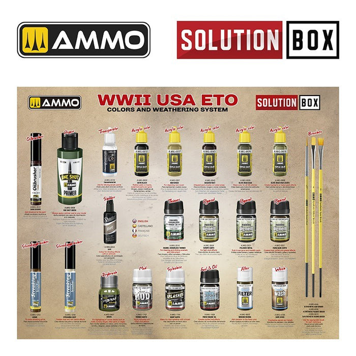 AMMO by Mig Jimenez A.MIG-7728 Solution Box 20 WWII USA ETO