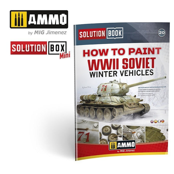 AMMO by Mig Jimenez A.MIG-7903 Solution Box  MINI 20 How to paint WWII Soviet Winter Vehicles