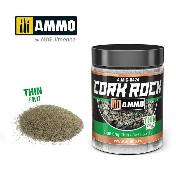 AMMO by Mig Jimenez A.MIG-8424 Terraform Cork Rock Stone Grey Thin Jar 100ml