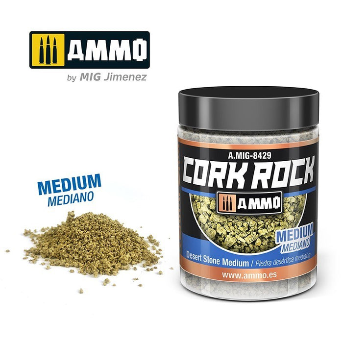 AMMO by Mig Jimenez A.MIG-8429 Terraform Cork Rock Desert Stone Medium Jar 100ml