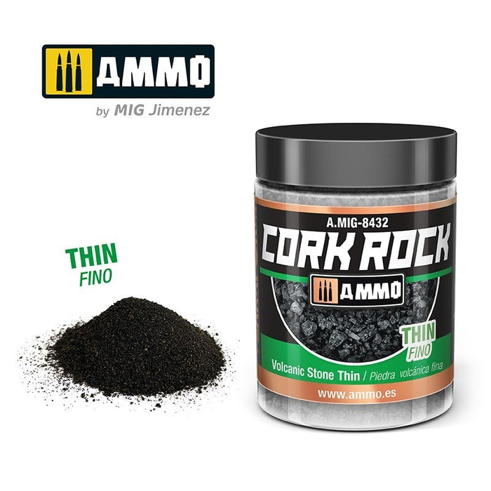 AMMO by Mig Jimenez A.MIG-8432 Terraform Cork Rock Volcanic Rock Thin Jar 100ml