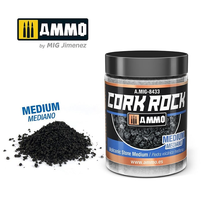 AMMO by Mig Jimenez A.MIG-8433 Terraform Cork Rock Volcanic Rock Medium Jar 100ml