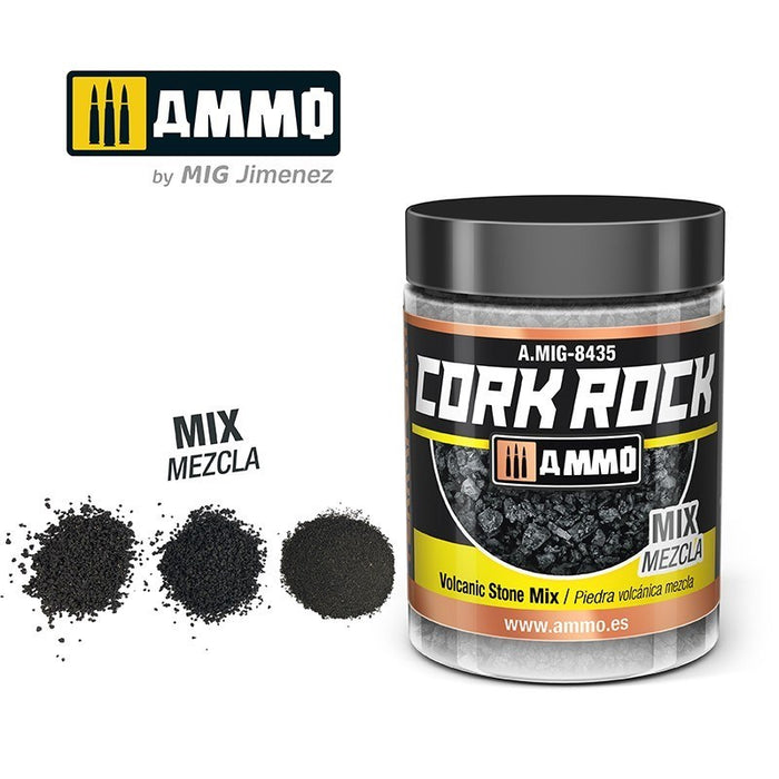 AMMO by Mig Jimenez A.MIG-8435 Terraform Cork Rock Volcanic Rock Mix Jar 100ml