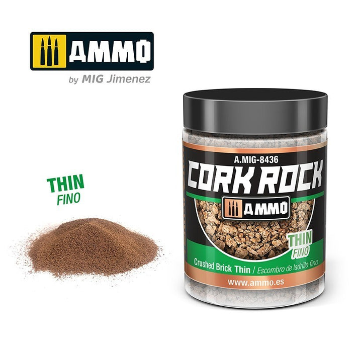 AMMO by Mig Jimenez A.MIG-8436 Terraform Cork Rock Crushed Brick Thin Jar 100ml