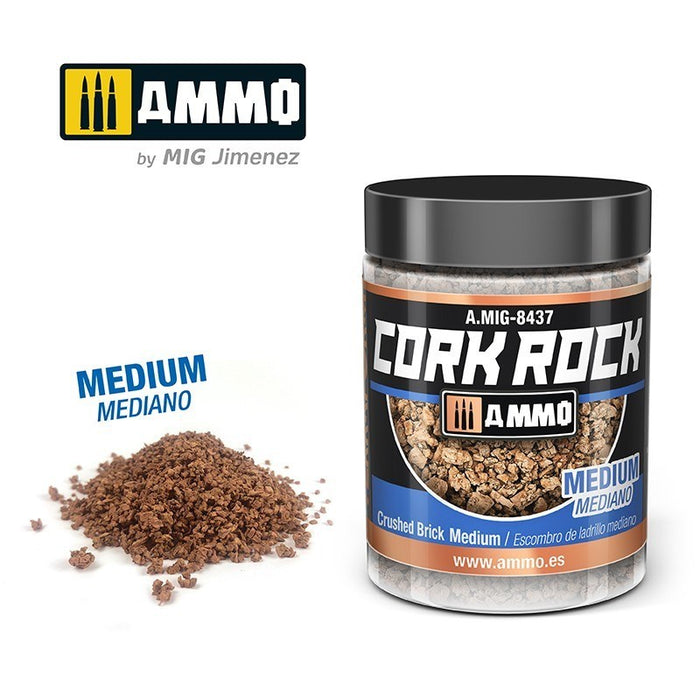 AMMO by Mig Jimenez A.MIG-8437 Terraform Cork Rock Crushed Brick Medium Jar 100ml