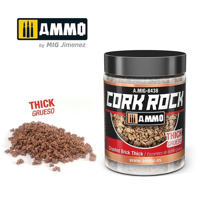 AMMO by Mig Jimenez A.MIG-8438 Terraform Cork Rock Crushed Brick Thick Jar 100ml