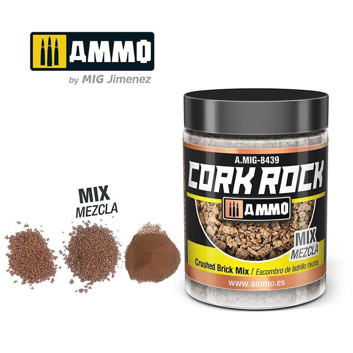 AMMO by Mig Jimenez A.MIG-8439 Terraform Cork Rock Crushed Brick Mix Jar 100ml