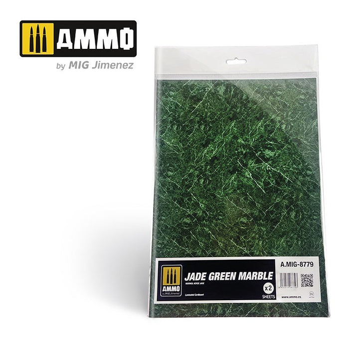 AMMO by Mig Jimenez A.MIG-8779 Jade Green Marble. Sheet of Marble 2 pcs