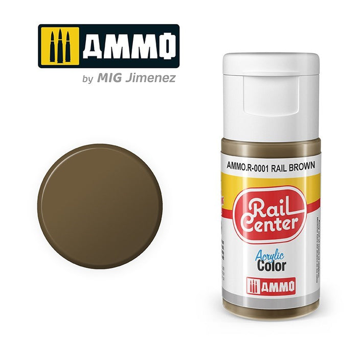 AMMO by Mig Jimenez AMMO.R-0001 Rail Center Rail Brown Acrylic Paint