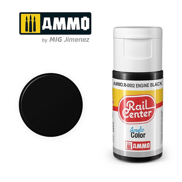 AMMO by Mig Jimenez AMMO.R-0002 Rail Center Engine Black Acrylic Paint