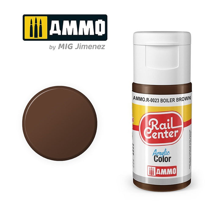 AMMO by Mig Jimenez AMMO.R-0023 Rail Center Boiler Brown Acrylic Paint