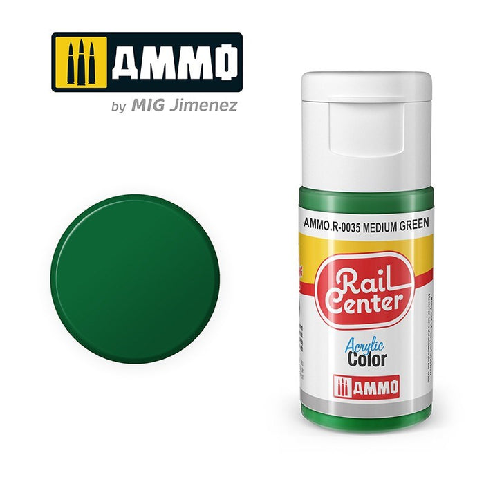 AMMO by Mig Jimenez AMMO.R-0035 Rail Center Medium Green Acrylic Paint