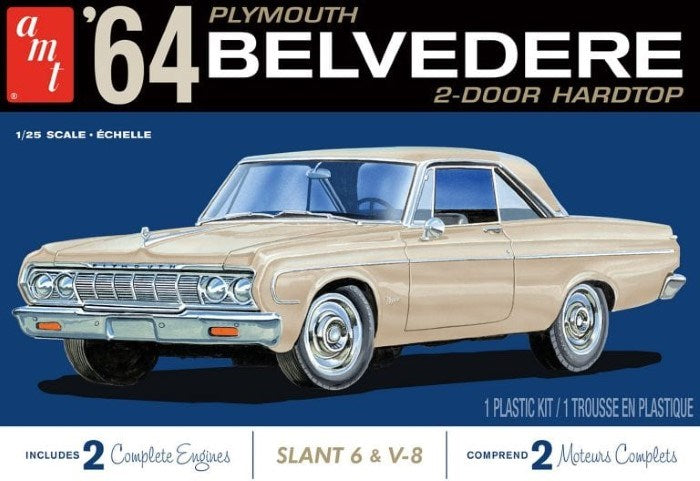 AMT 1188 1/25 1964 PLYMOUTH BELVEDERE (W-SLANT 6 ENGINE)
