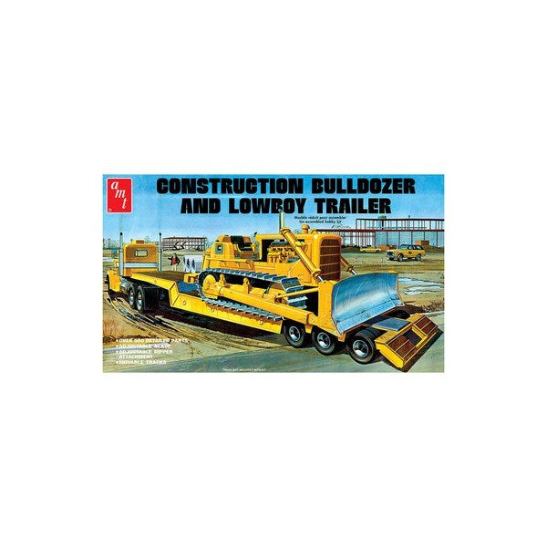 AMT 1218 1/25 Construction Bulldozer and Lowboy Trailer