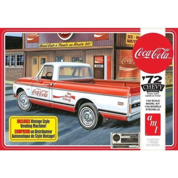 AMT 1231 1/25 1972 Chevy Fleetside - Coca-Cola (w/Vending Machine and Crates)