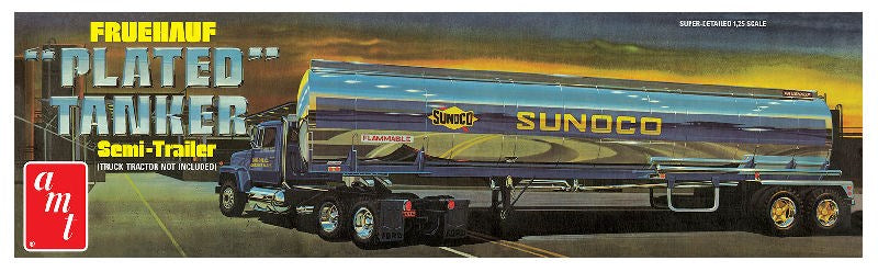 AMT 1239 1/25 FRUEHAUF PLATED TANKER TRAILER (SUNOCO)