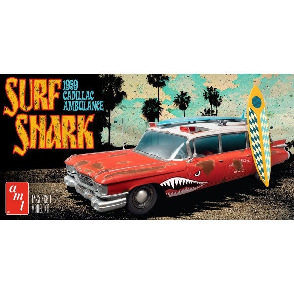 AMT 1242 1/25 1959 Cadillac Ambulance - Surf Shark
