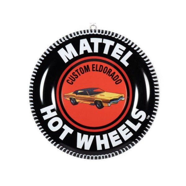 Auto World AWAC002 Tin Wall Sign 12" - Hot Wheels Redline Collector Button