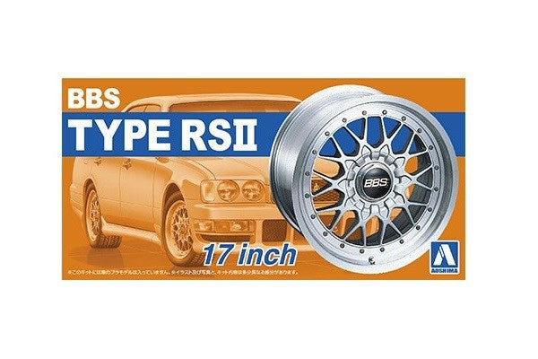 Aoshima 5241 1/24 BBS Type RS II 17-Inch - Wheels and Tires (2 Pairs)