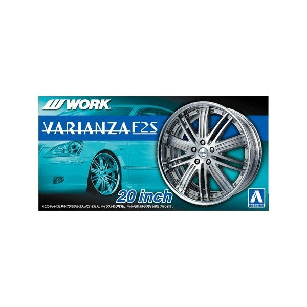 Aoshima 5383 1/24 Work Varianza F2S 20-Inch - Wheels and Tires (2 Pairs)