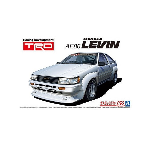 Aoshima 5798 1/24 TRD Toyota Corolla Levin AE86 - Tuned Car No.62