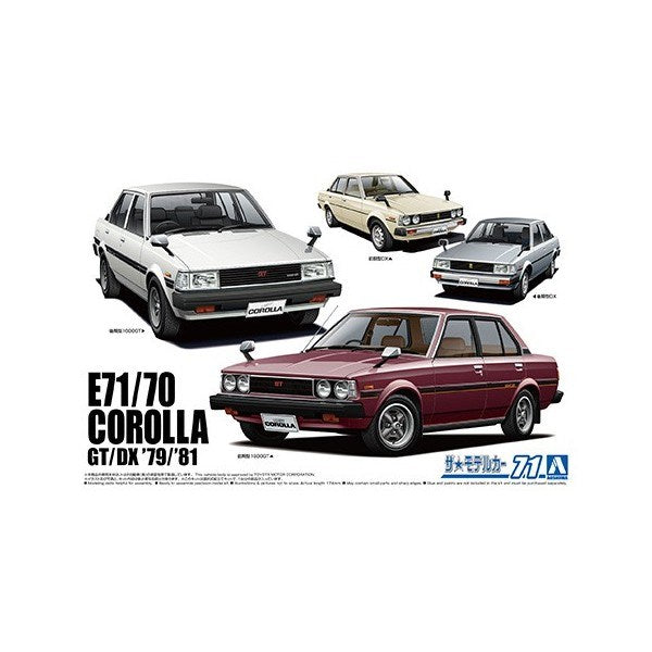 Aoshima 6129 1/24 1979 Toyota E71/70 Corolla Sedan GT/DX