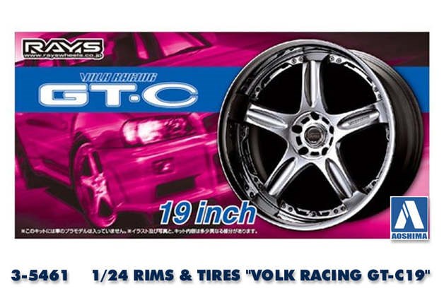 Aoshima 5461 #70  RIMS & TIRES "VOLK RACING GT-C19"