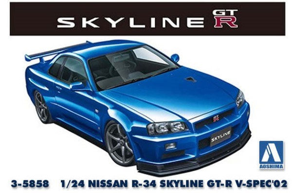 Aoshima 5858 1/24 NISSAN R-34 SKYLINE GT-R V-SPEC'02