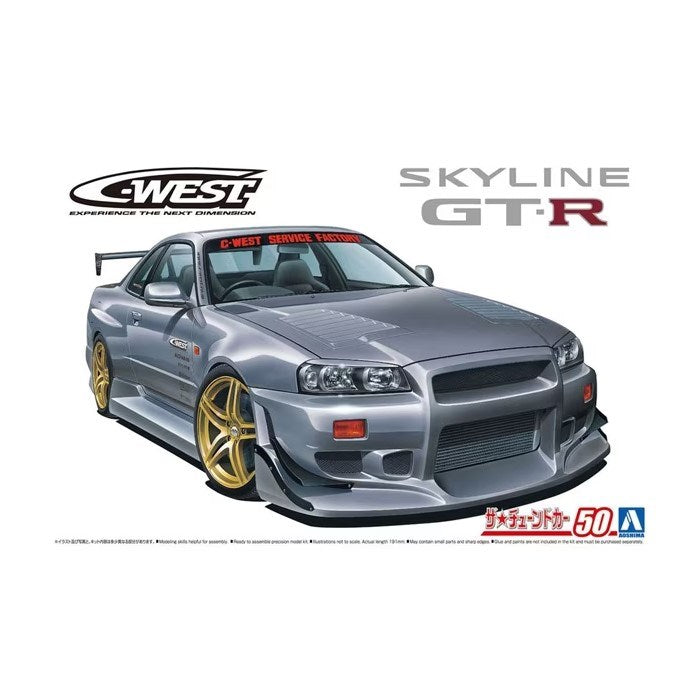 Aoshima 6149 1/24 C-WEST BNR34 Nissan Skyline GT-R '02