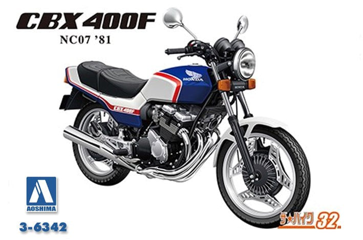 Aoshima 6342 1/12 HONDA NC07 CBX400F PEARL CAN BLUE'81