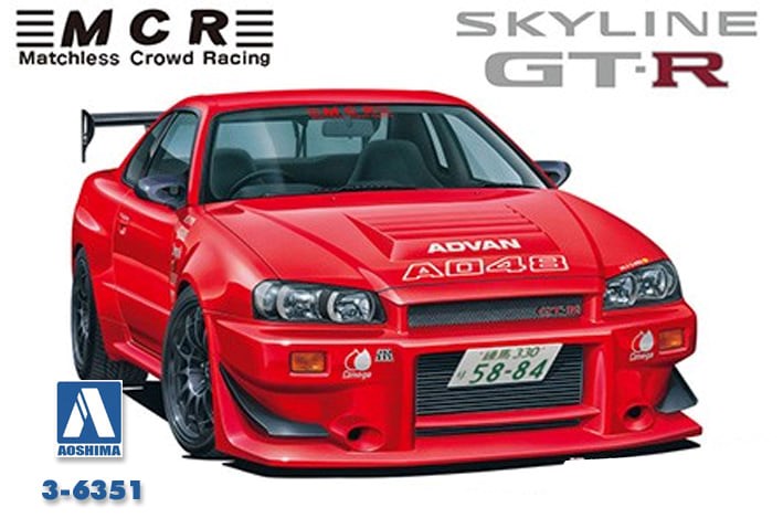 Aoshima 6351 1/24 M.C.R. BNR34 SKYLINE GT-R '02